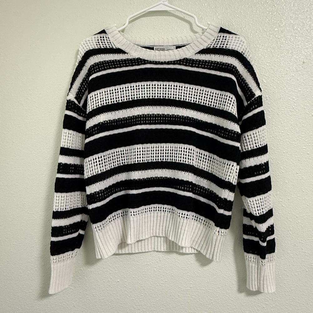 Striped Black and White Women's Sweater